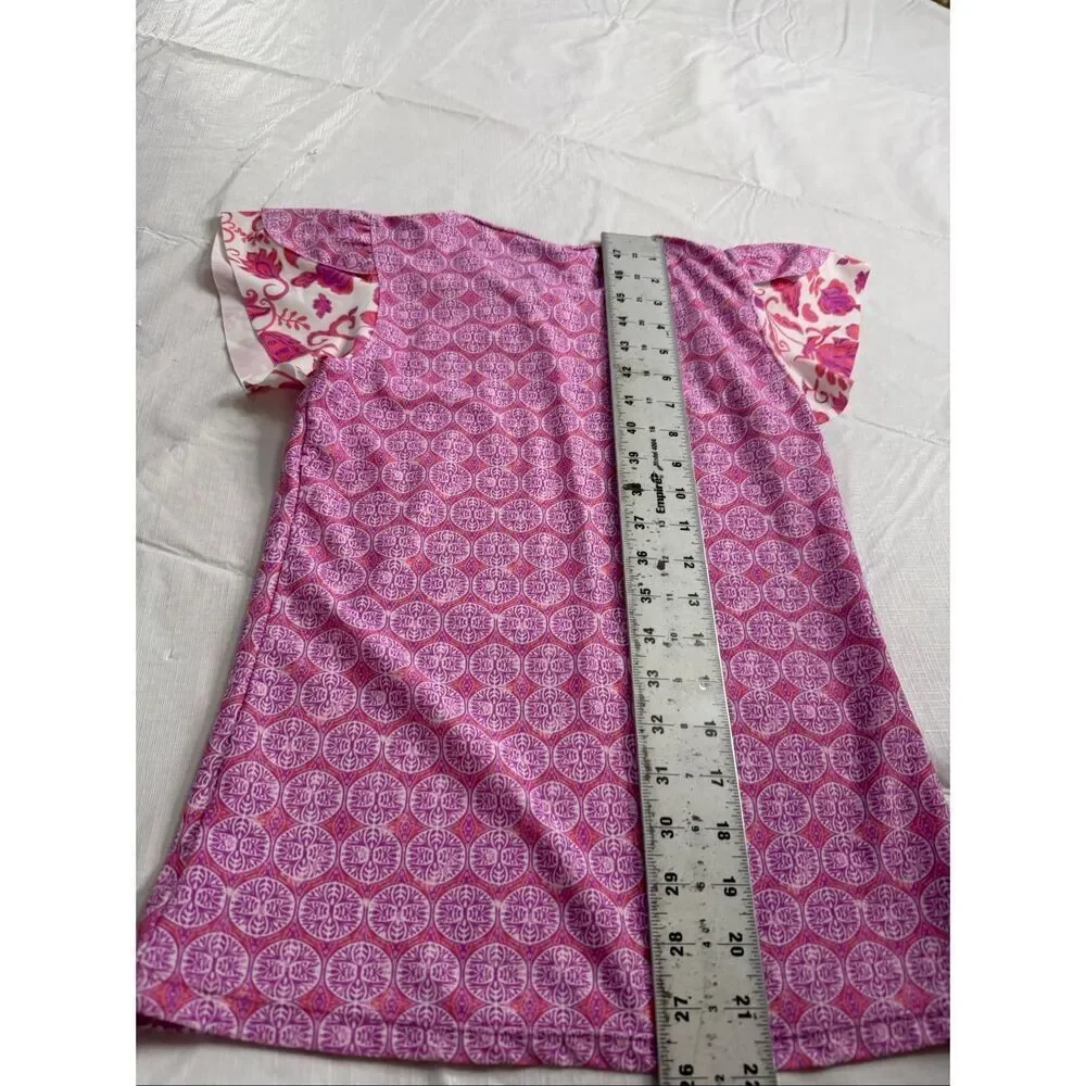 NWT Cabana Life Pink Amelia Island Ruffle Rash Guard Top Girls Size 12 New